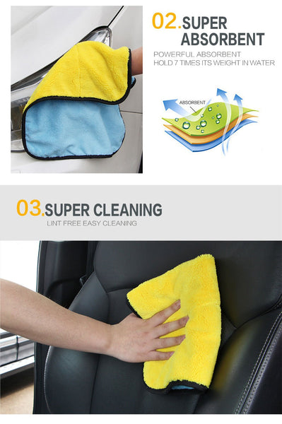 Super Thick Plush Microfiber Car Cleaning Cloth