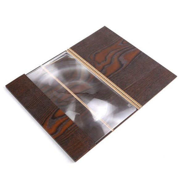 Phone Screen Glass Amplifying Magnifier With High Quality Wooden Stand
